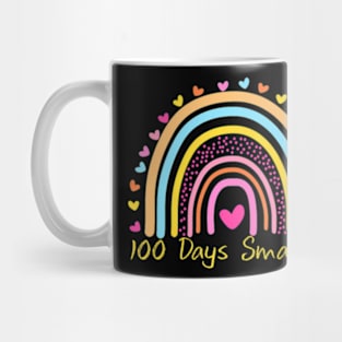 100Th Day Of School Teacher 100 Days Smarter Rainbow Mug